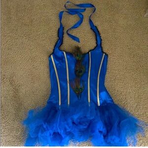 2-Piece Peacock Halloween Accessories & Costume, Leopard Dress FOR CAMI52